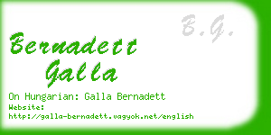 bernadett galla business card